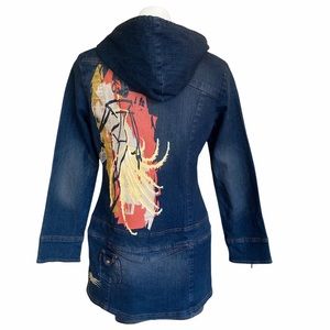 MISKEEN Vintage 90’s Y2K Hip-Hop Hooded Denim Dress Size L